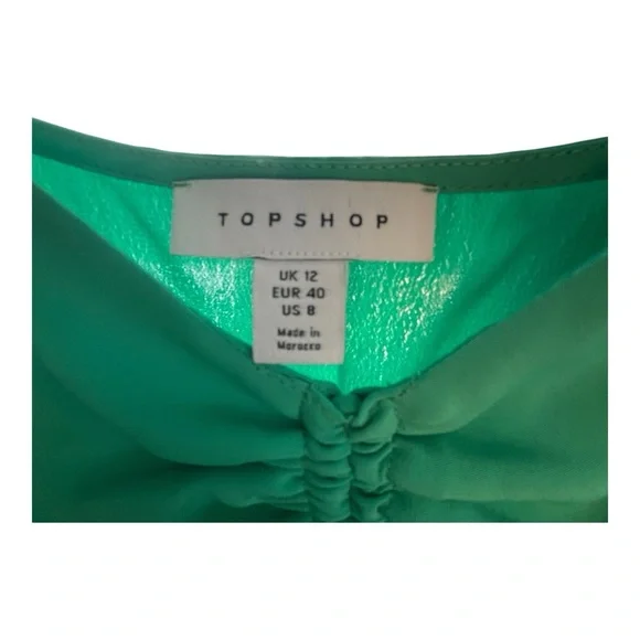 Topshop green Ruched Dress - Picture 6 of 6